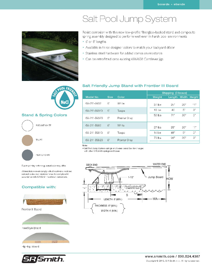 Salt Pool Jump System Official S.R. Smith Products
