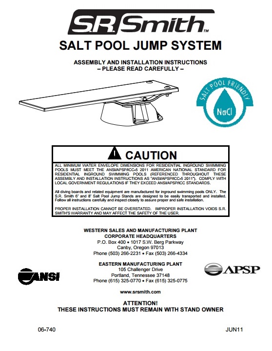 Salt Pool Jump System Official S.R. Smith Products