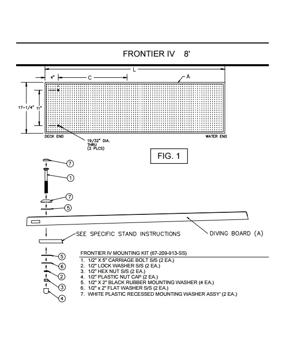 diving board installation cost