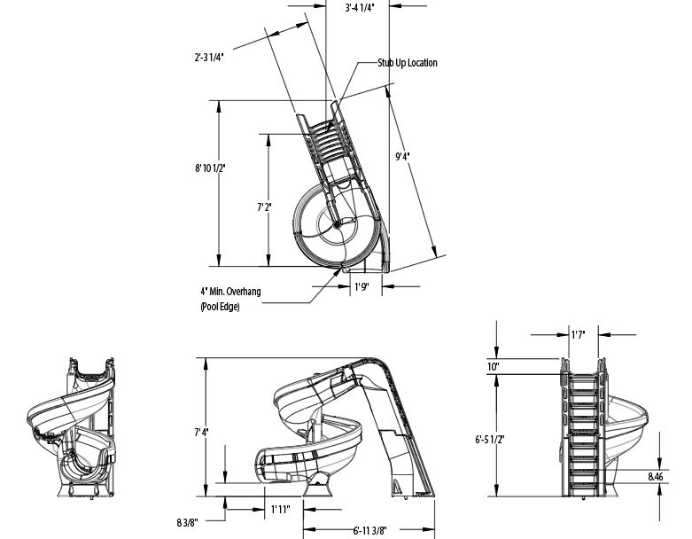 heliX2® Pool Slide S.R.Smith Pool Slides