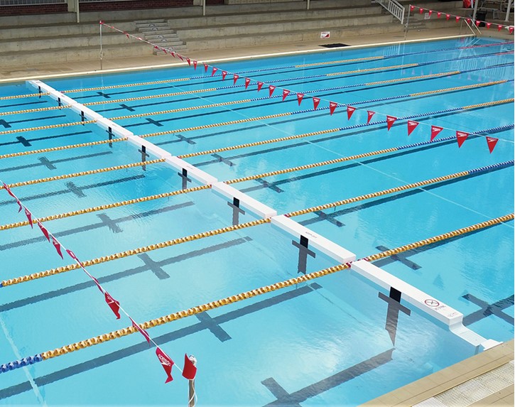 SwimWall with Lane Lines and Flags Thumbnail for SwimWall with Lane Lines and Flags